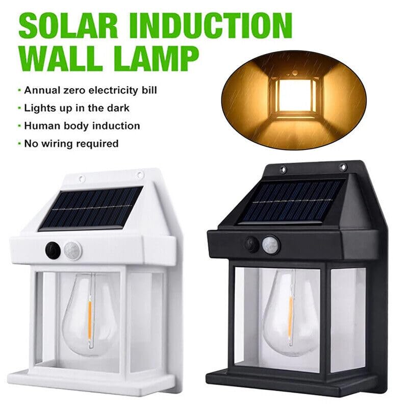 KRIKU EXPO New Wireless Dusk to Dawn Motion Sensor LED Wall Sconce, Solar Light Outdoor Wall Light, Solar Lamp with Motion Sensor, Waterproof Outdoor Lamp for Garden, Patio, Yard- Multi Color