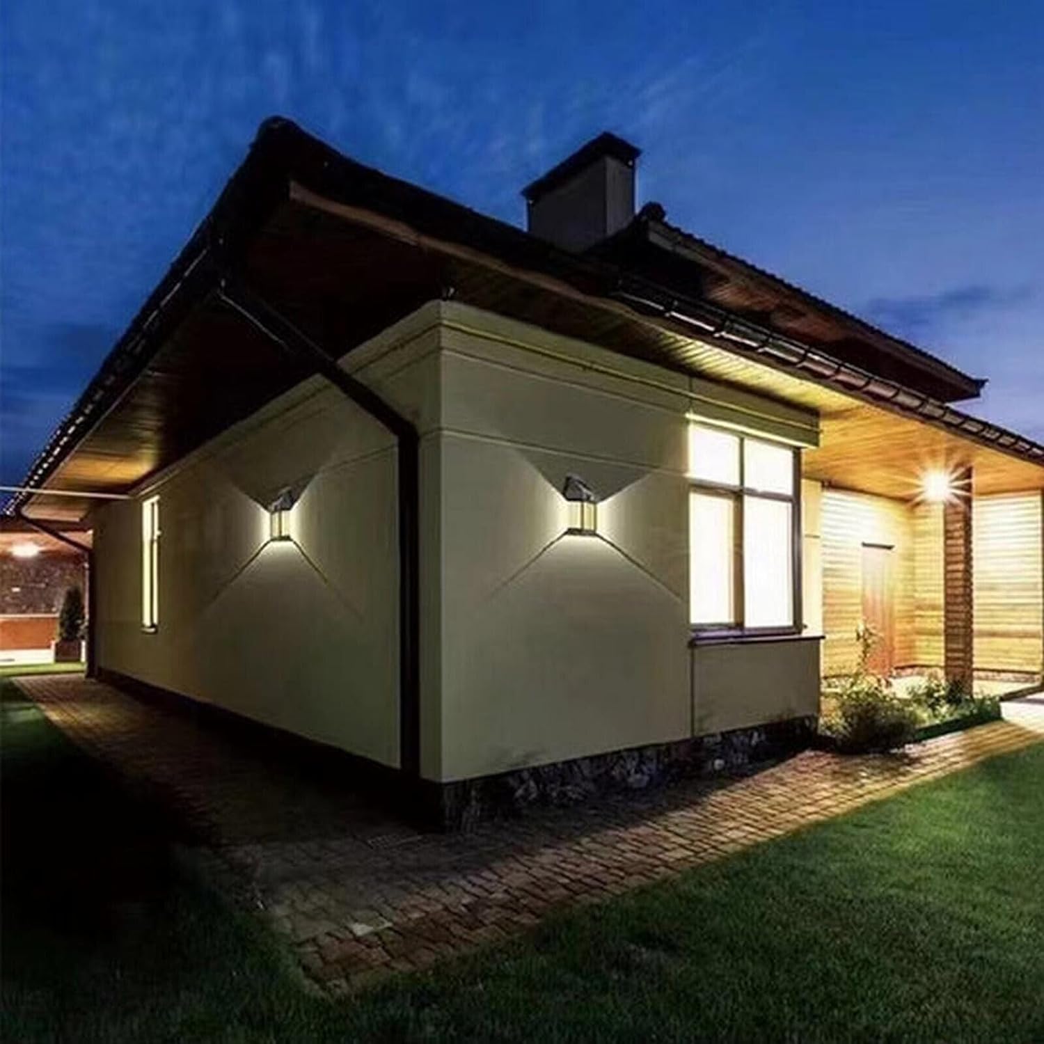 KRIKU EXPO New Wireless Dusk to Dawn Motion Sensor LED Wall Sconce, Solar Light Outdoor Wall Light, Solar Lamp with Motion Sensor, Waterproof Outdoor Lamp for Garden, Patio, Yard- Multi Color