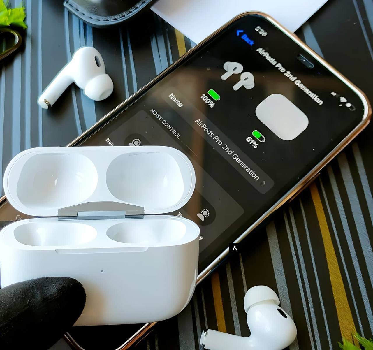 AIRPODS PRO 2nd Generation With ANC  MADE IN USA WITH STEM VOLUME CONTROL & SERIAL NUMBER WORKING